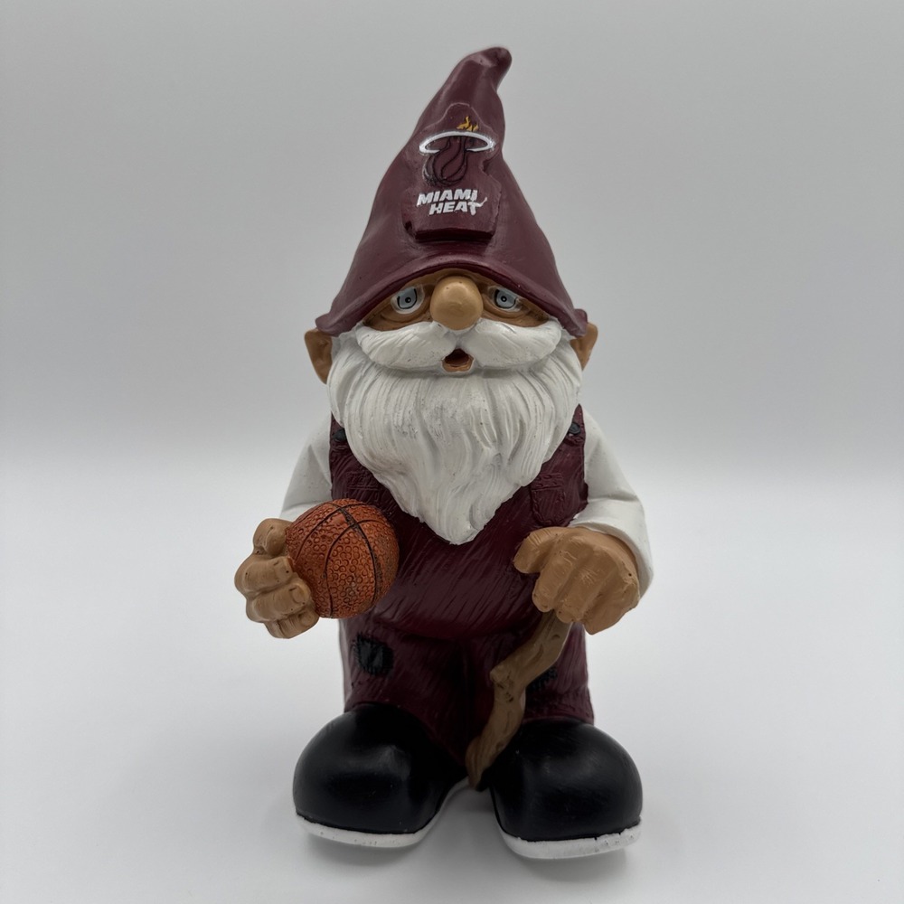 Miami Heat NBA Garden Gnome FOCO Forever Collectibles Basketball Fan Decor